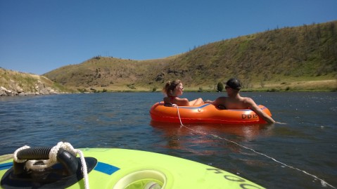 Drew and Ray float the Madison River in Montana